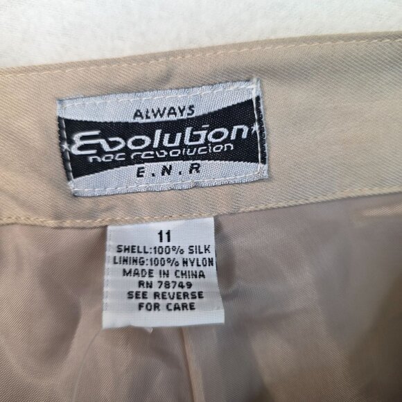 Silk Pants Size 11 Lined Beige by Always Evolution Vintage Deadstock New - Picture 3 of 12